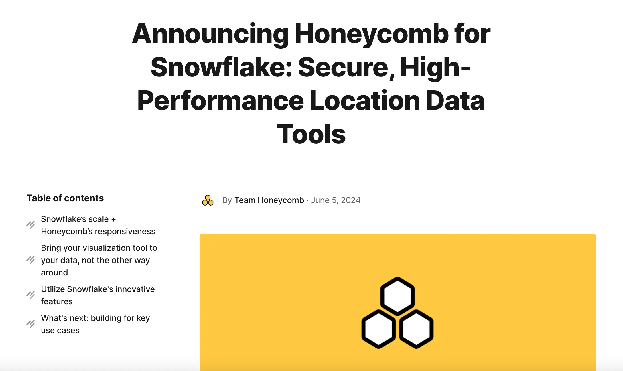 Honeycomb Data Explorer