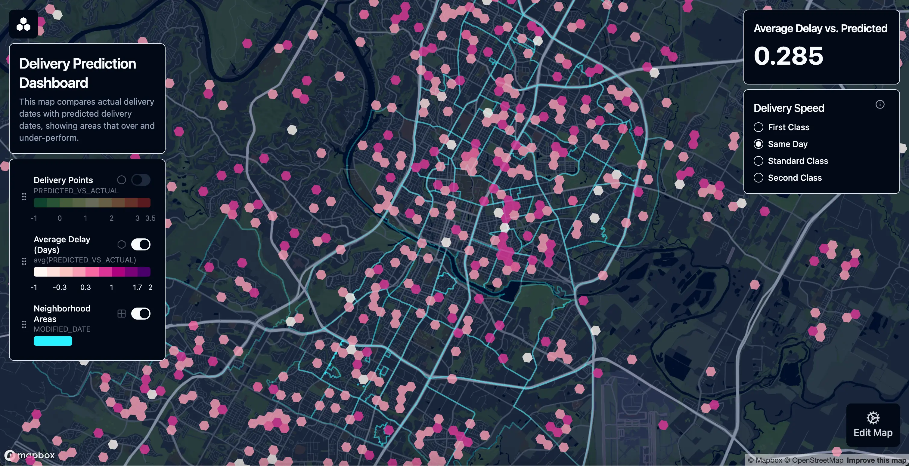 Honeycomb Maps Screenshot